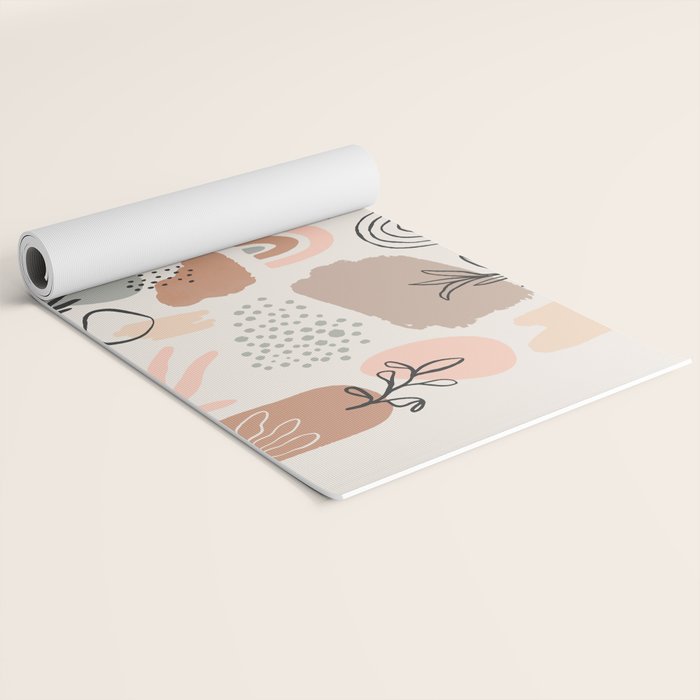 Organic abstract nature art shapes collection Yoga Mat Gallery Image 2