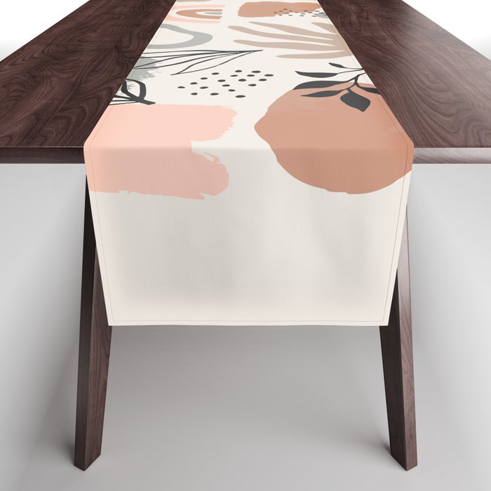 Organic abstract nature art shapes collection Table Runner Gallery Image 1
