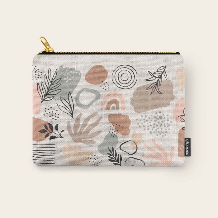 Organic abstract nature art shapes collection Carry All Pouch Gallery Image 1