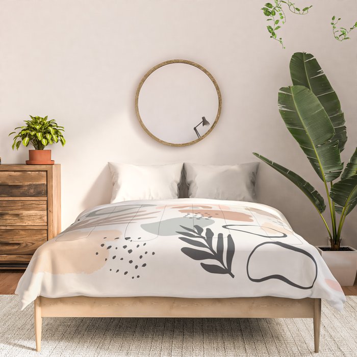 Organic abstract nature art shapes collection Comforter Gallery Image 3
