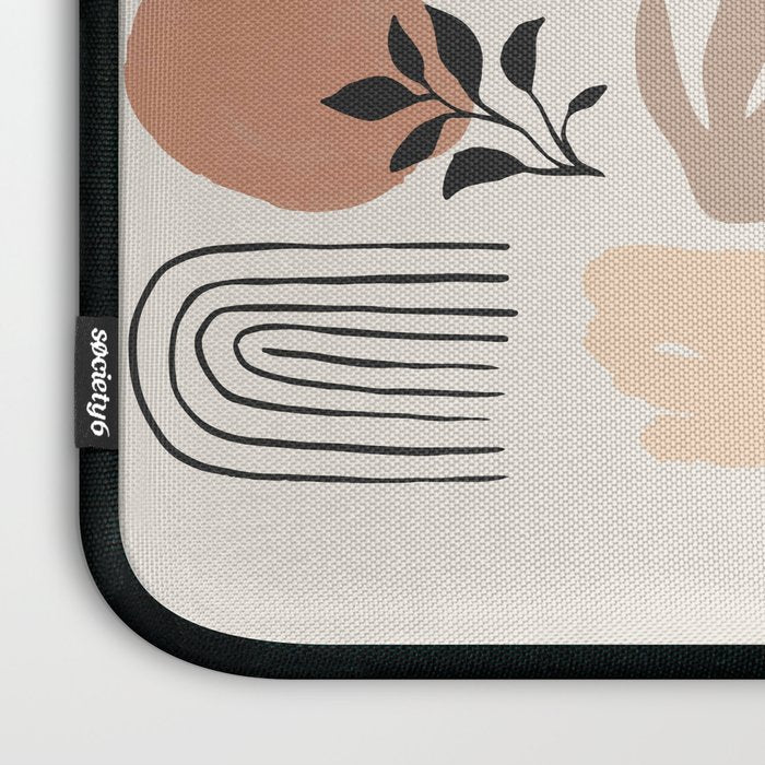 Organic abstract nature art shapes collection Laptop Sleeve Gallery Image 3