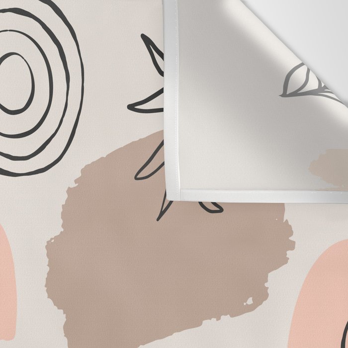 Organic abstract nature art shapes collection Wall Tapestry Gallery Image 3