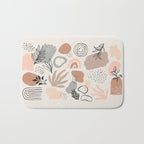Organic abstract nature art shapes collection Bath Mat Gallery Image 1