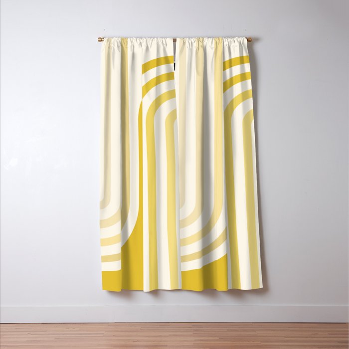 Bold Curvature Stripes XVIII Window Curtain Gallery Image 3