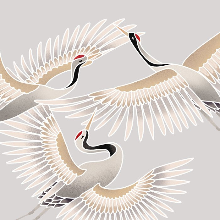 traditional Japanese cranes bright illustration Coffee Mug Gallery Image 2