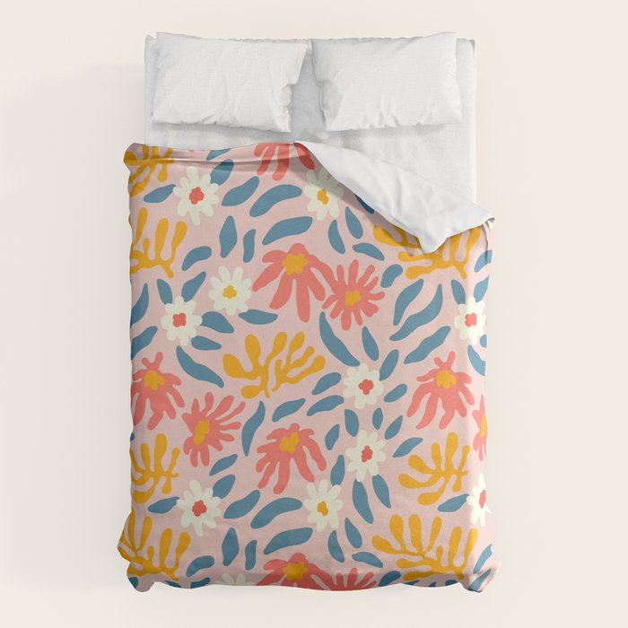Vintage organic flower nature art pattern Duvet Cover Gallery Image 1