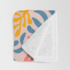 Vintage organic flower nature art pattern Throw Blanket Gallery Image 3