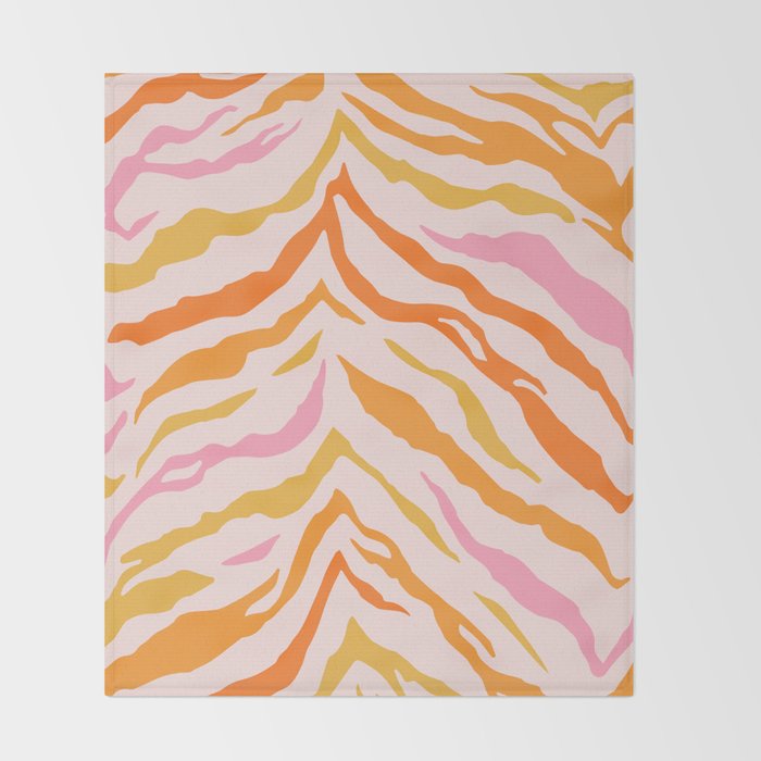 Tiger: PATTERN 07 | The Peach Edition Throw Blanket Gallery Image 2