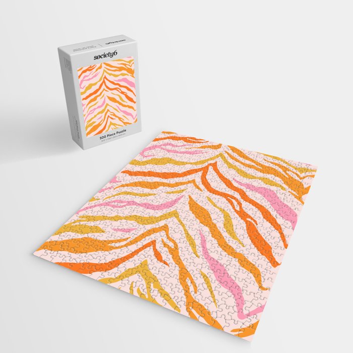 Tiger: PATTERN 07 | The Peach Edition Jigsaw Puzzle Gallery Image 2