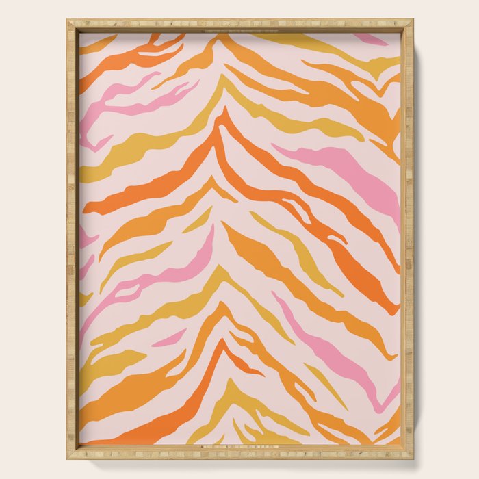 Tiger: PATTERN 07 | The Peach Edition Serving Tray Gallery Image 1