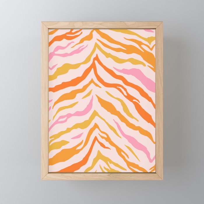 Tiger: PATTERN 07 | The Peach Edition Mini Art Print Gallery Image 1