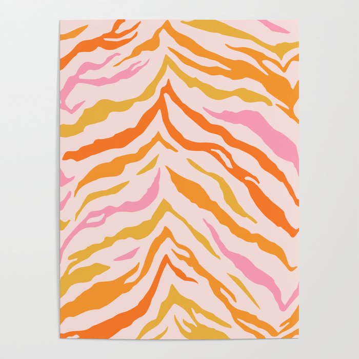 Tiger: PATTERN 07 | The Peach Edition Poster Gallery Image 1