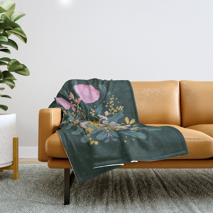 Into the wild:bloom edition  Throw Blanket Gallery Image 1