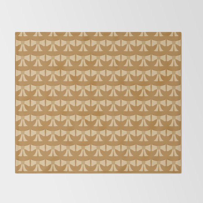 Vintage Bows XIII Orange Throw Blanket Gallery Image 2