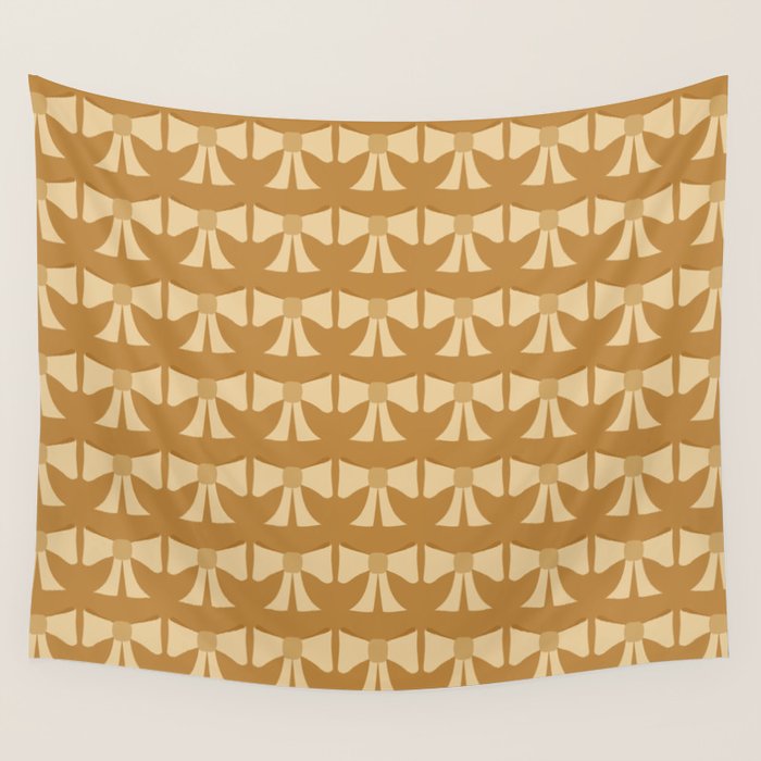 Vintage Bows XIII Orange Wall Tapestry Gallery Image 4