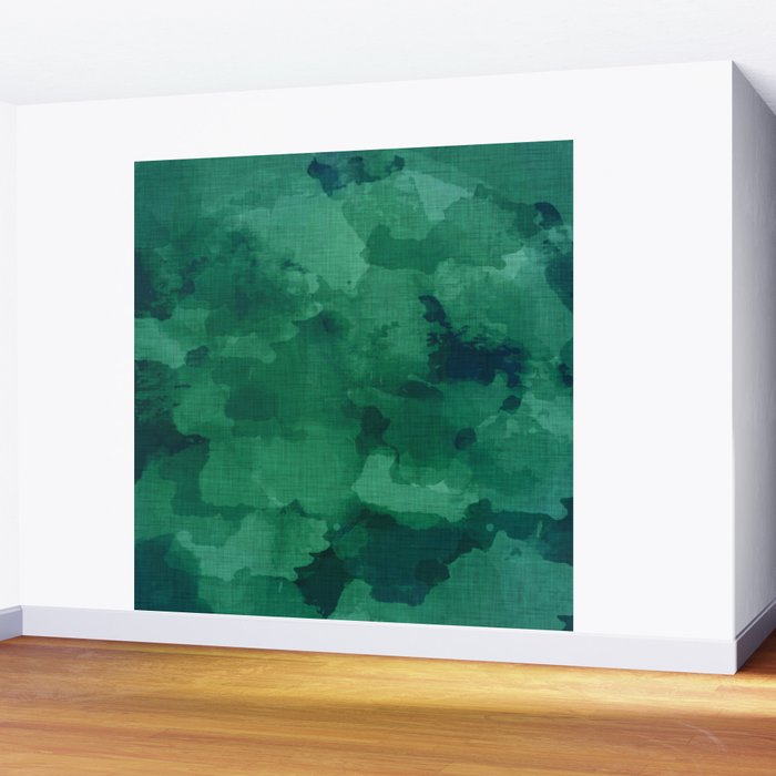 emerald watercolor Wall Mural Gallery Image 2