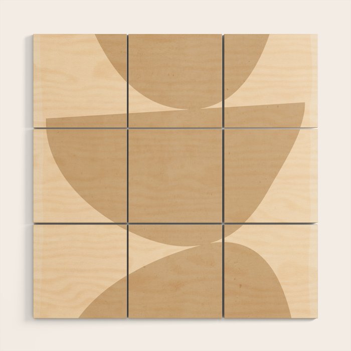 Modern Abstract Minimal Shapes 197 Wood Wall Art Gallery Image 1