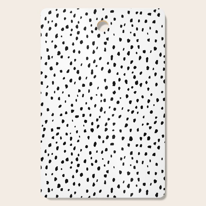 Speckle Dalmatian Pattern (black/white) Cutting Board Gallery Image 1