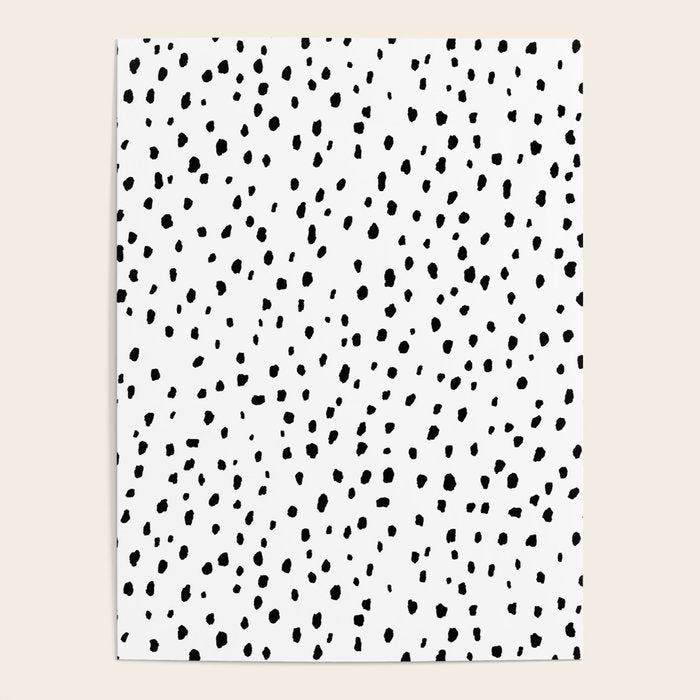 Speckle Dalmatian Pattern (black/white) Poster Gallery Image 4