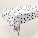 Speckle Dalmatian Pattern (black/white) Tablecloth Gallery Image 1