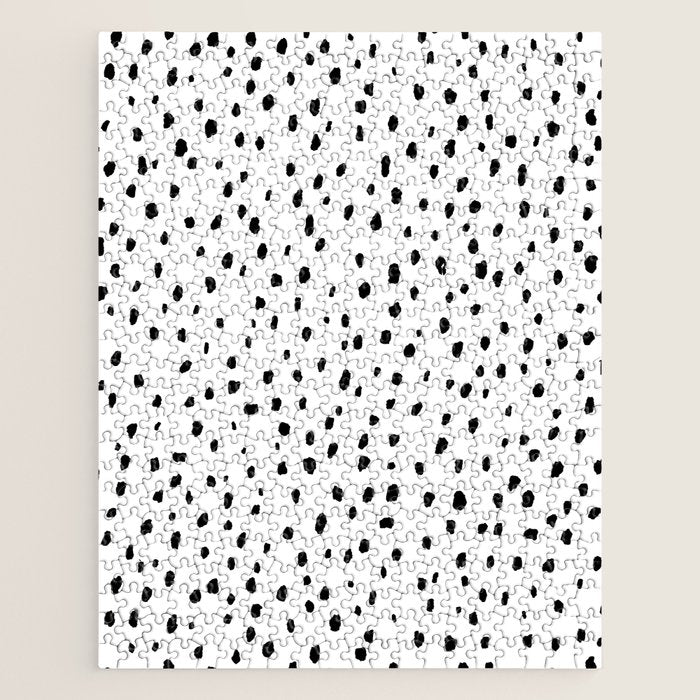 Speckle Dalmatian Pattern (black/white) Jigsaw Puzzle Gallery Image 1