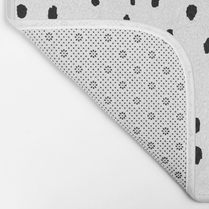 Speckle Dalmatian Pattern (black/white) Bath Mat Gallery Image 2