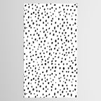 Speckle Dalmatian Pattern (black/white) Tablecloth Gallery Image 2