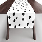 Speckle Dalmatian Pattern (black/white) Table Runner Gallery Image 1