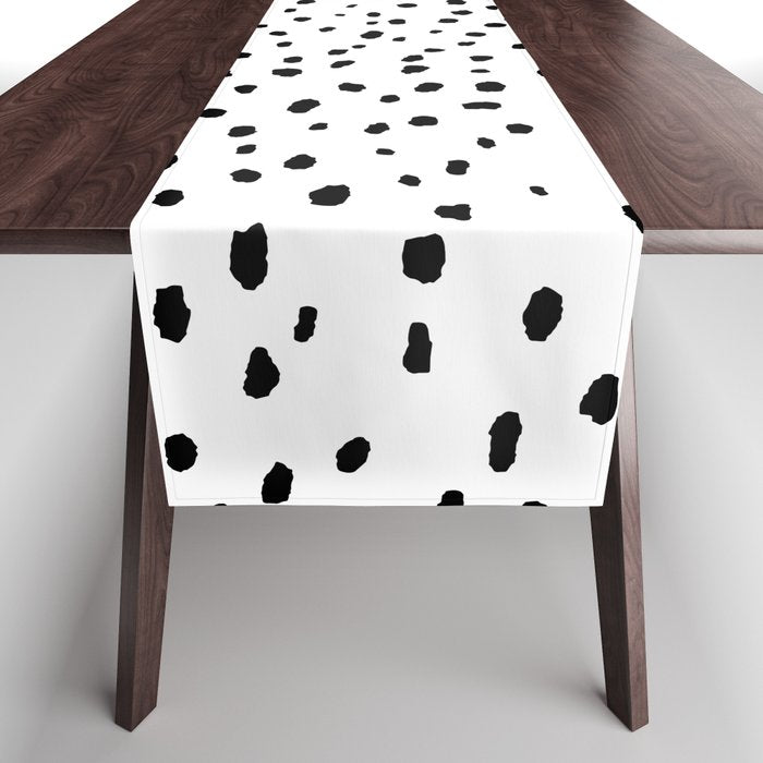 Speckle Dalmatian Pattern (black/white) Table Runner Gallery Image 1