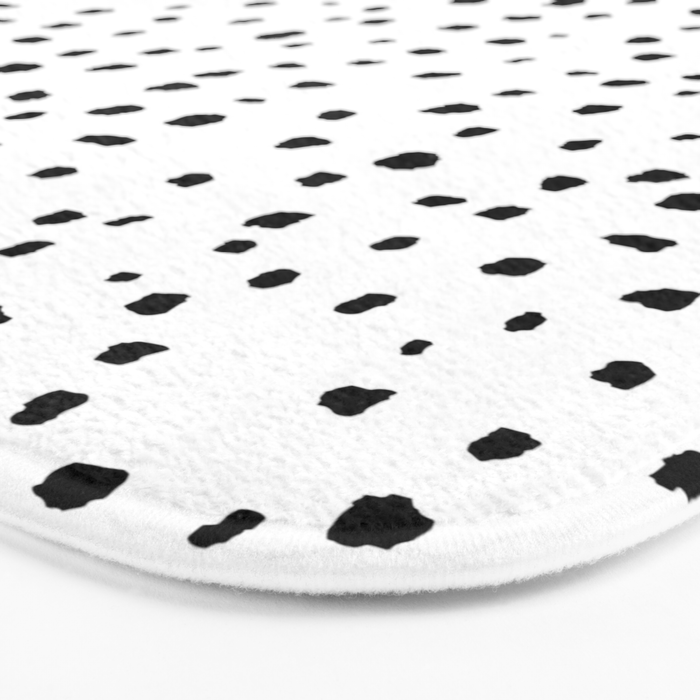 Speckle Dalmatian Pattern (black/white) Bath Mat Gallery Image 3