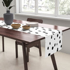 Speckle Dalmatian Pattern (black/white) Table Runner Gallery Image 2