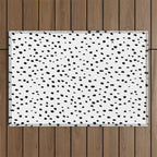 Speckle Dalmatian Pattern (black/white) Outdoor Rug Gallery Image 1