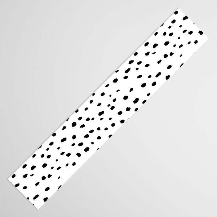 Speckle Dalmatian Pattern (black/white) Table Runner Gallery Image 3