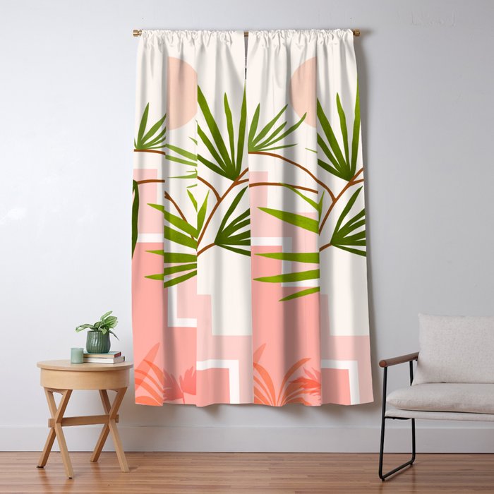 Summer in Belize Abstract Landscape Window Curtain Gallery Image 5