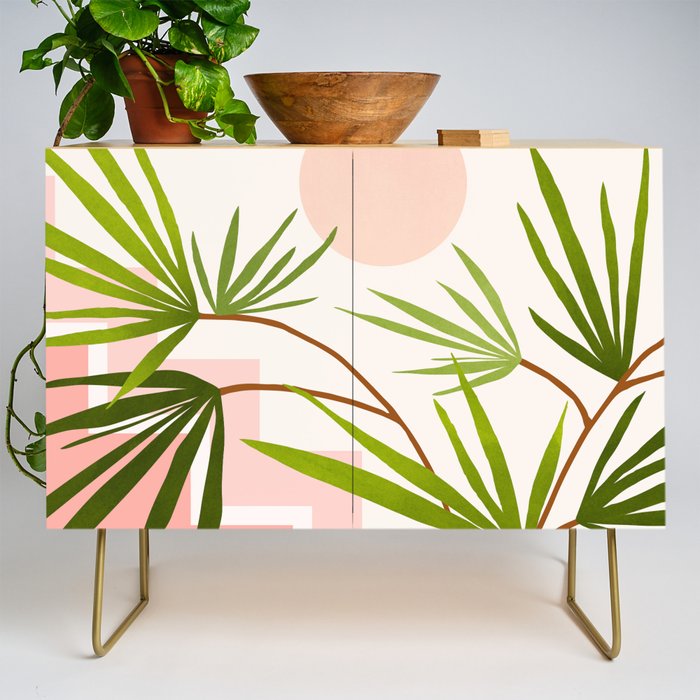 Summer in Belize Abstract Landscape Credenza Gallery Image 1