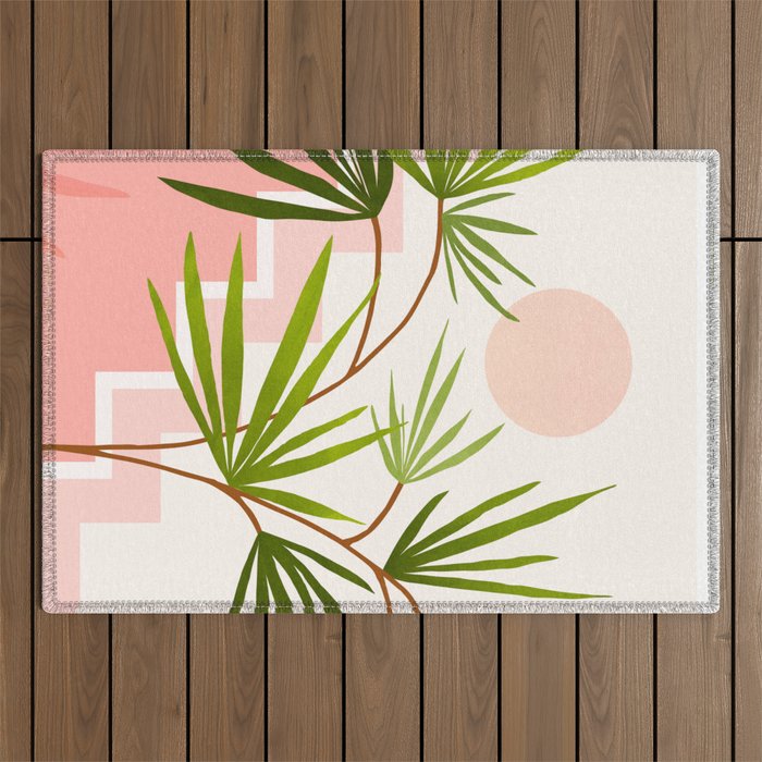 Summer in Belize Abstract Landscape Outdoor Rug Gallery Image 1