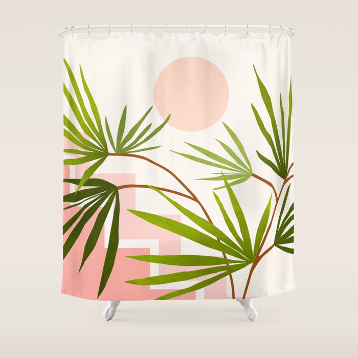 Summer in Belize Abstract Landscape Shower Curtain Gallery Image 1