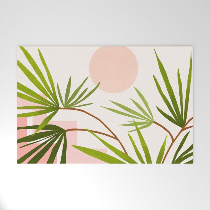 Summer in Belize Abstract Landscape Welcome Mat Gallery Image 1