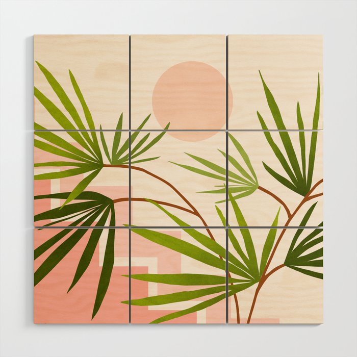 Summer in Belize Abstract Landscape Wood Wall Art Gallery Image 1