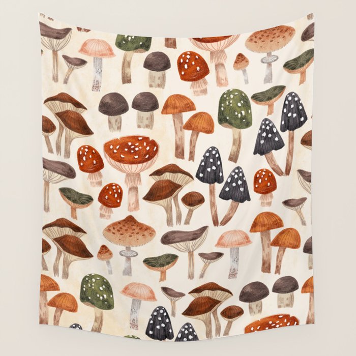 Mushrooms Wall Tapestry Gallery Image 4