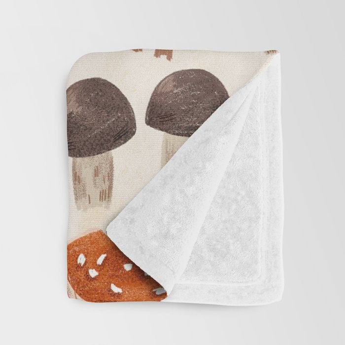 Mushrooms Throw Blanket Gallery Image 3