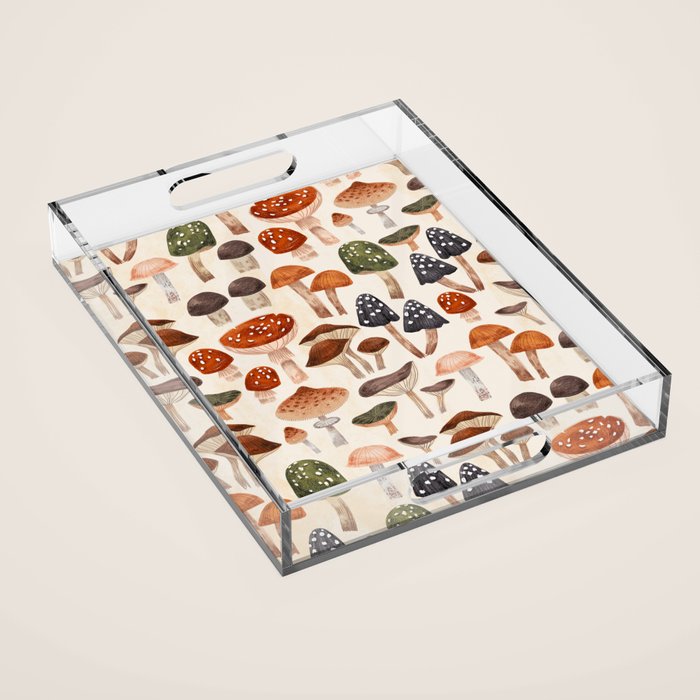 Mushrooms Acrylic Tray Gallery Image 1