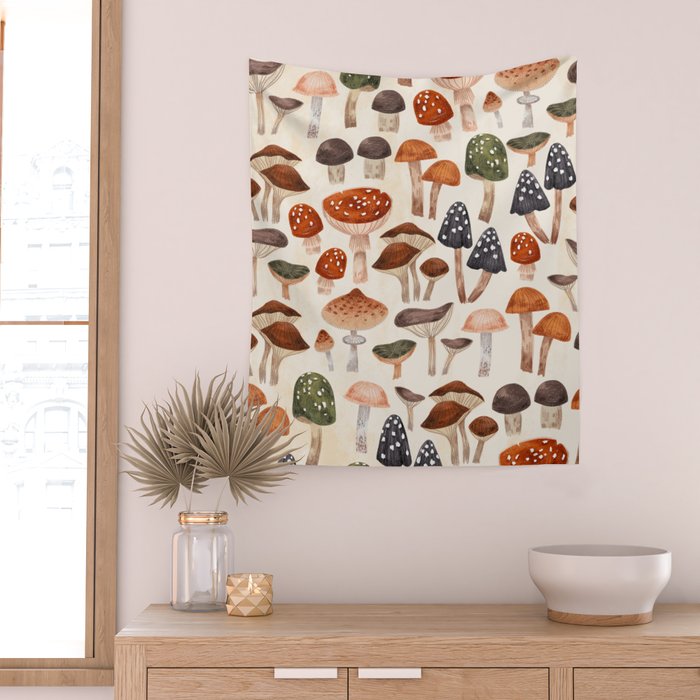 Mushrooms Wall Tapestry Gallery Image 2