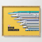 Shinkansen Bullet Train Evolution - Yellow Serving Tray Gallery Image 1