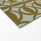 Retro Orbit Brown Olive - Mid Century Modern Geometric Welcome Mat Gallery Image 2