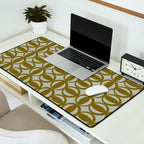 Retro Orbit Brown Olive - Mid Century Modern Geometric Desk Mat Gallery Image 2