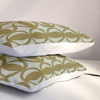 Retro Orbit Brown Olive - Mid Century Modern Geometric Pillow Sham Gallery Image 3