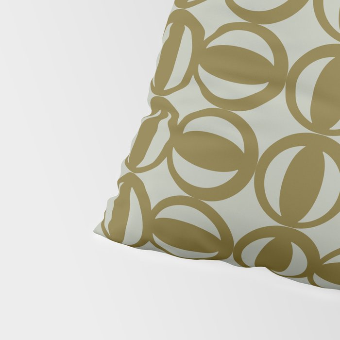Retro Orbit Brown Olive - Mid Century Modern Geometric Pillow Sham Gallery Image 4