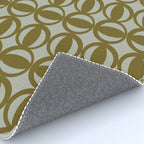 Retro Orbit Brown Olive - Mid Century Modern Geometric Rug Gallery Image 4