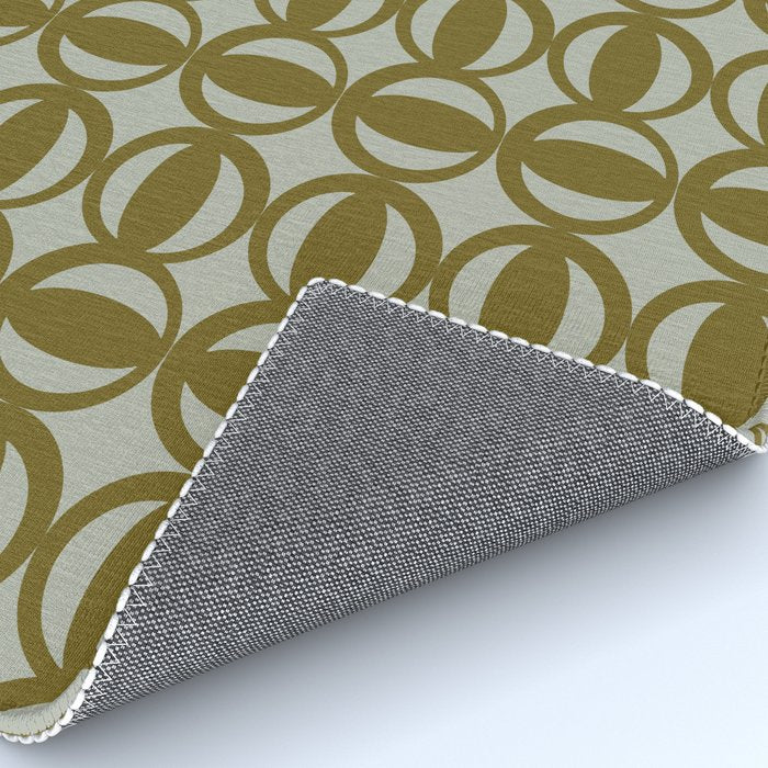 Retro Orbit Brown Olive - Mid Century Modern Geometric Rug Gallery Image 4